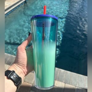 Starbucks Turquoise Ombre Tumbler - 24 oz